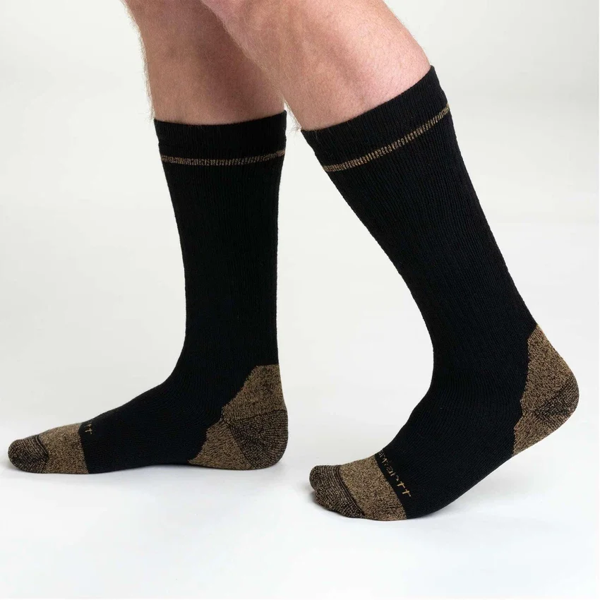 Mittelschwere Stiefelsocken aus Baumwollmischung mit Stahlkappe, 2er-Pack