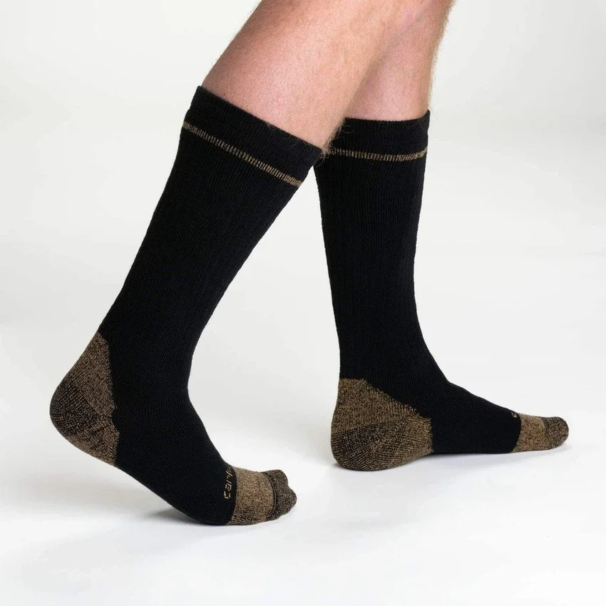 Mittelschwere Stiefelsocken aus Baumwollmischung mit Stahlkappe, 2er-Pack