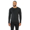 Mittelschweres Stretch-Baumwoll-Ripp-Sweatshirt mit Rundhalsausschnitt