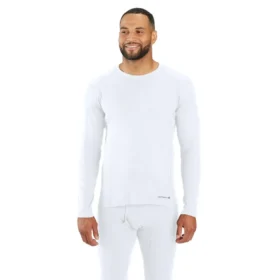 Mittelschweres Stretch-Baumwoll-Ripp-Sweatshirt mit Rundhalsausschnitt