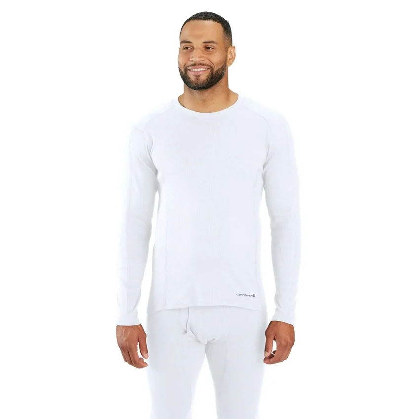 Mittelschweres Stretch-Baumwoll-Ripp-Sweatshirt mit Rundhalsausschnitt