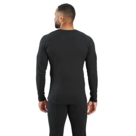 Mittelschweres Stretch-Baumwoll-Ripp-Sweatshirt mit Rundhalsausschnitt