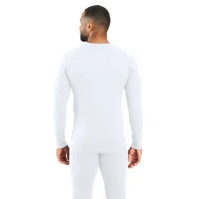 Mittelschweres Stretch-Baumwoll-Ripp-Sweatshirt mit Rundhalsausschnitt