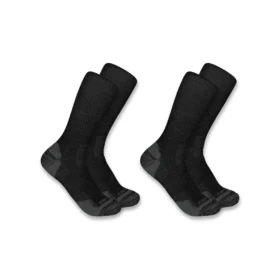 Mittelstarke Crew-Socken aus einer Synthetik-Woll-Mischung, 2er-Pack