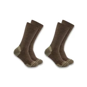 Mittelstarke Crew-Socken aus einer Synthetik-Woll-Mischung, 2er-Pack
