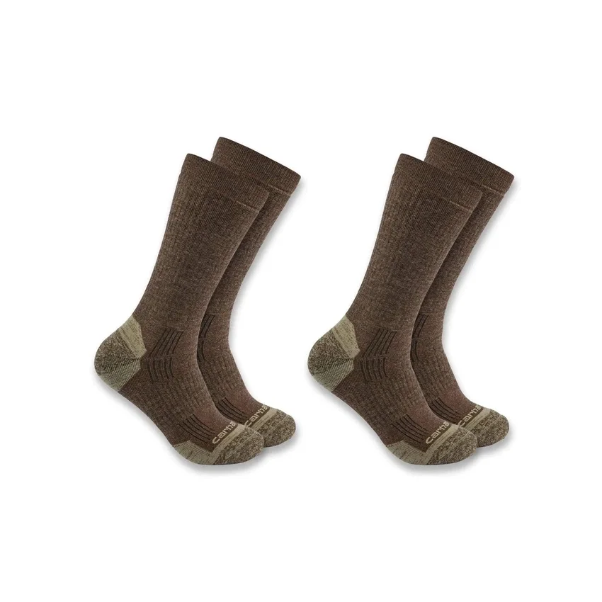 Mittelstarke Crew-Socken aus einer Synthetik-Woll-Mischung, 2er-Pack