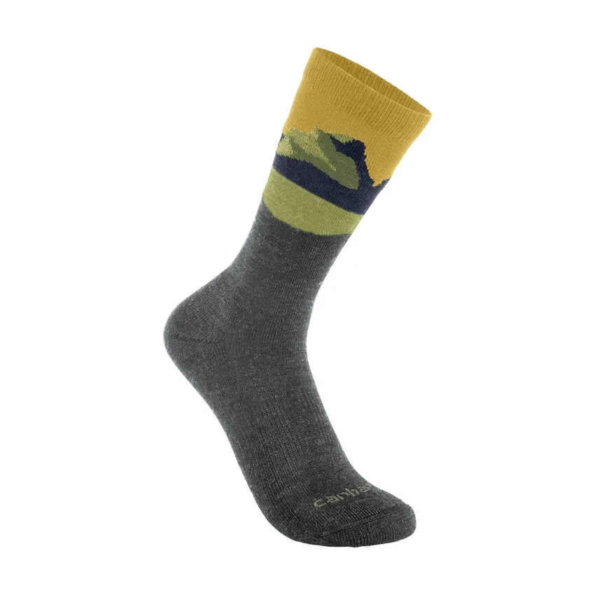 Mittelstarke Mountain-Crew-Socken aus einer Synthetik-Woll-Mischung, 2er-Pack