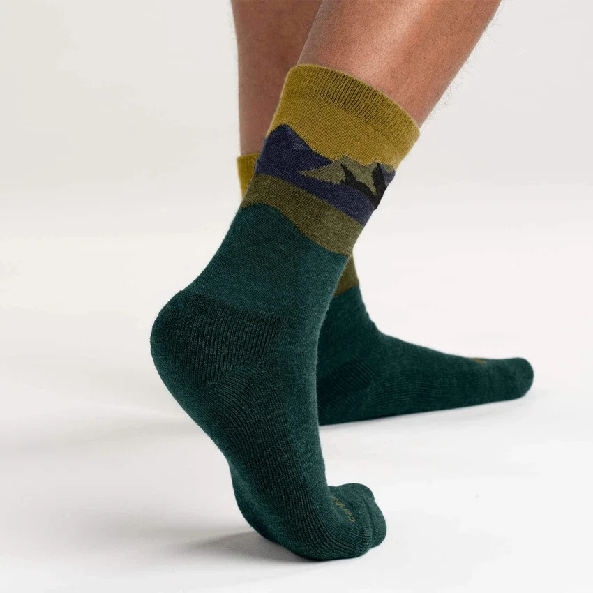 Mittelstarke Mountain-Crew-Socken aus einer Synthetik-Woll-Mischung, 2er-Pack