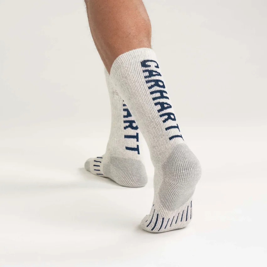 Mittelstarkes Logo-Crew-Socken-2er-Pack aus Synthetik-Woll-Mischung
