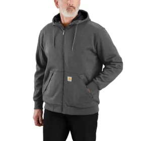 Paxton Herren-Hoodie mit durchgehendem Reissverschluss, wasserabweisend und mit Thermofutter – carhartt Rain Defender Hoodies