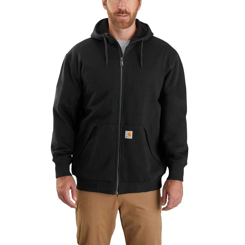 Paxton Herren-Hoodie mit durchgehendem Reissverschluss, wasserabweisend und mit Thermofutter – carhartt Rain Defender Hoodies