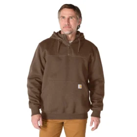 Paxton Herren-Hoodie mit Viertelreissverschluss, wasserabweisend, schweres Gewebe – carhartt Rain Defender Hoodies