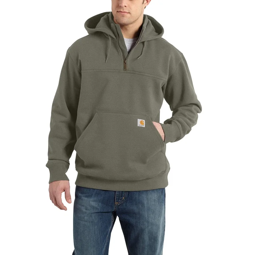 Paxton Herren-Hoodie mit Viertelreissverschluss, wasserabweisend, schweres Gewebe – carhartt Rain Defender Hoodies