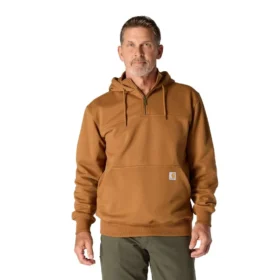 Paxton Herren-Hoodie mit Viertelreissverschluss, wasserabweisend, schweres Gewebe – carhartt Rain Defender Hoodies