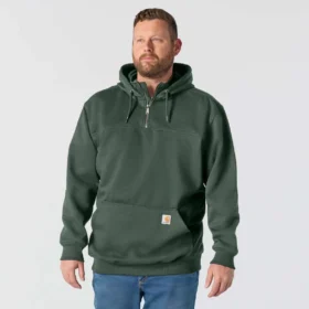 Paxton Herren-Hoodie mit Viertelreissverschluss, wasserabweisend, schweres Gewebe – carhartt Rain Defender Hoodies