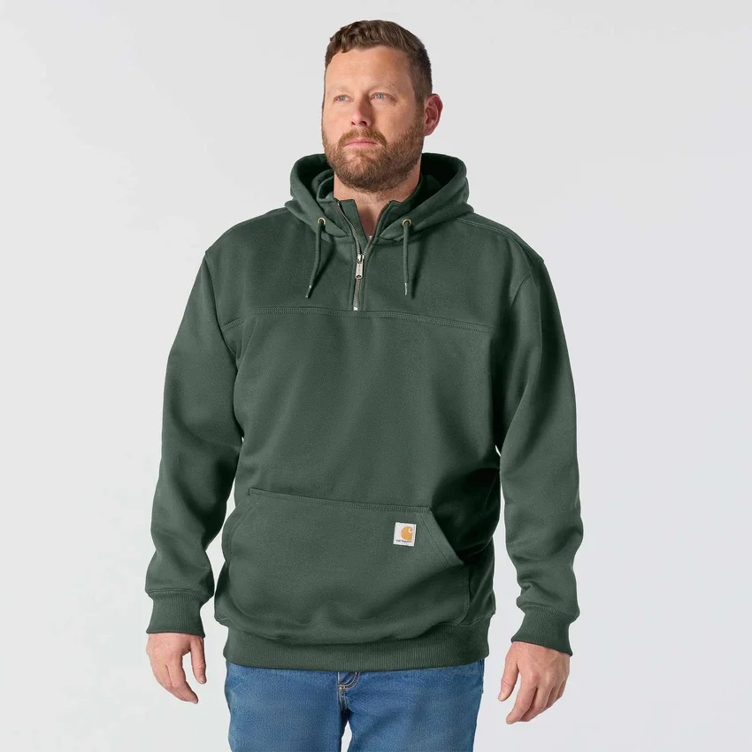 Paxton Herren-Hoodie mit Viertelreissverschluss, wasserabweisend, schweres Gewebe – carhartt Rain Defender Hoodies