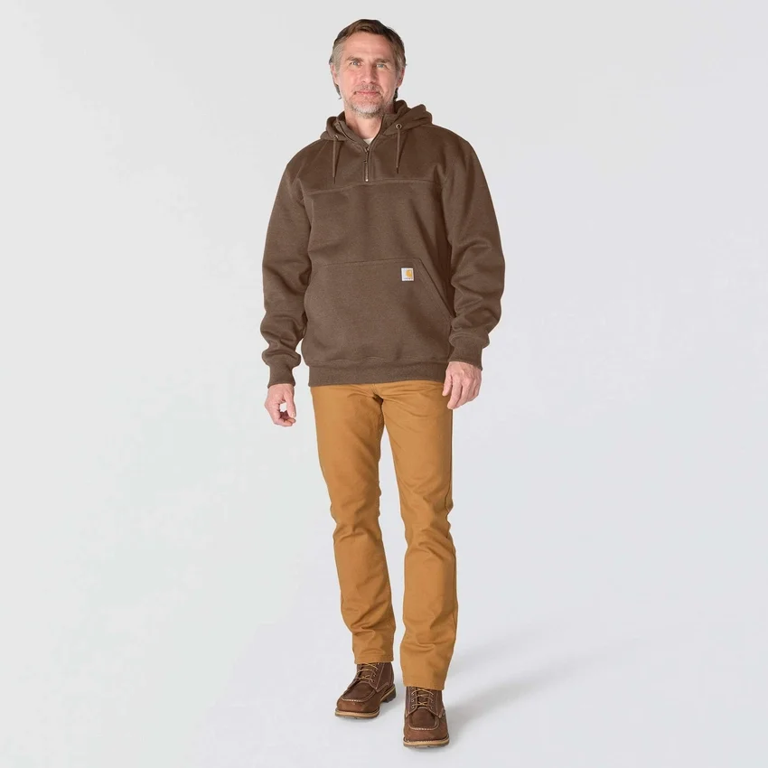 Paxton Herren-Hoodie mit Viertelreissverschluss, wasserabweisend, schweres Gewebe – carhartt Rain Defender Hoodies