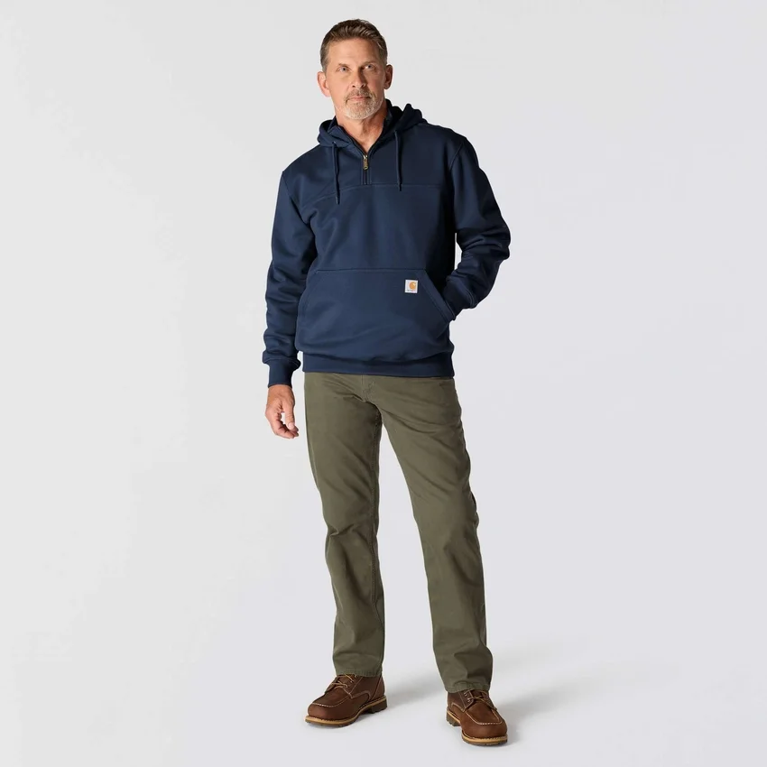 Paxton Herren-Hoodie mit Viertelreissverschluss, wasserabweisend, schweres Gewebe – carhartt Rain Defender Hoodies