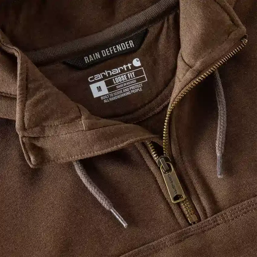 Paxton Herren-Hoodie mit Viertelreissverschluss, wasserabweisend, schweres Gewebe – carhartt Rain Defender Hoodies