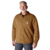 Rain Defender® locker sitzende, schwergewichtige, gesteppte Hemdjacke mit Druckknöpfen vorne