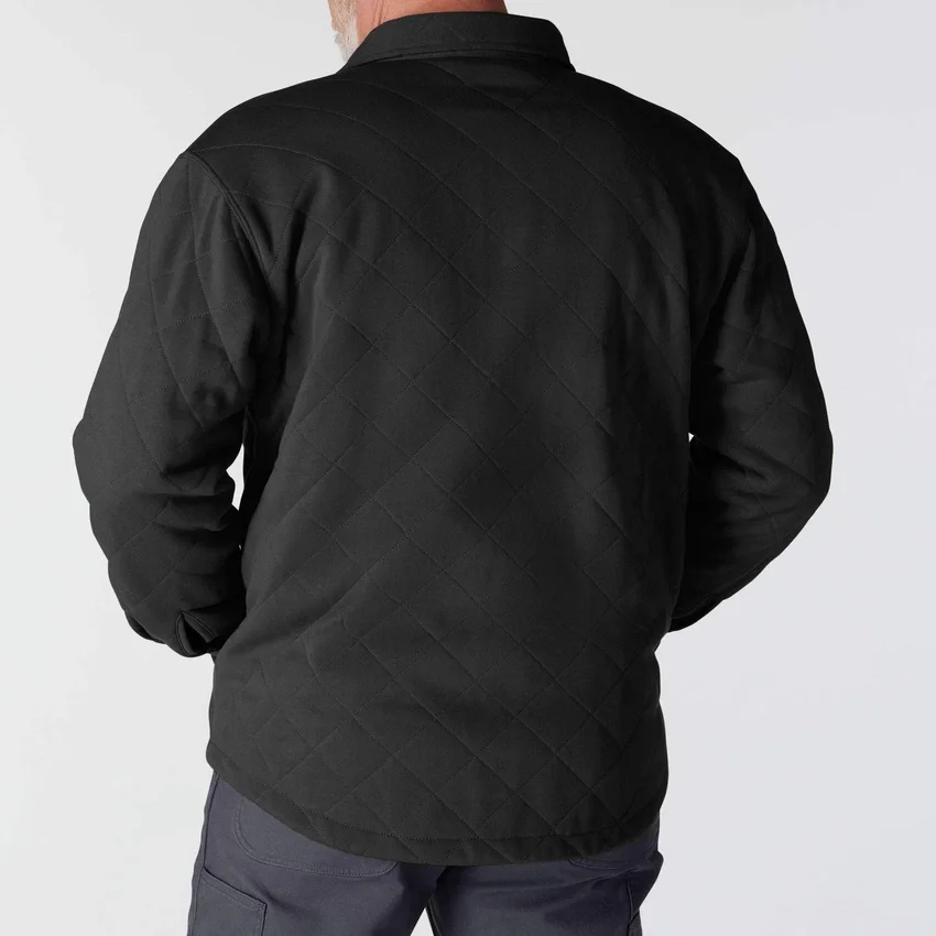 Rain Defender® locker sitzende, schwergewichtige, gesteppte Hemdjacke mit Druckknöpfen vorne