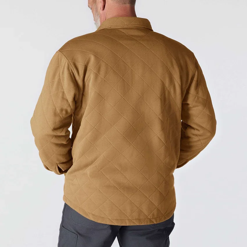 Rain Defender® locker sitzende, schwergewichtige, gesteppte Hemdjacke mit Druckknöpfen vorne