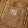 Rain Defender® locker sitzende, schwergewichtige, gesteppte Hemdjacke mit Druckknöpfen vorne