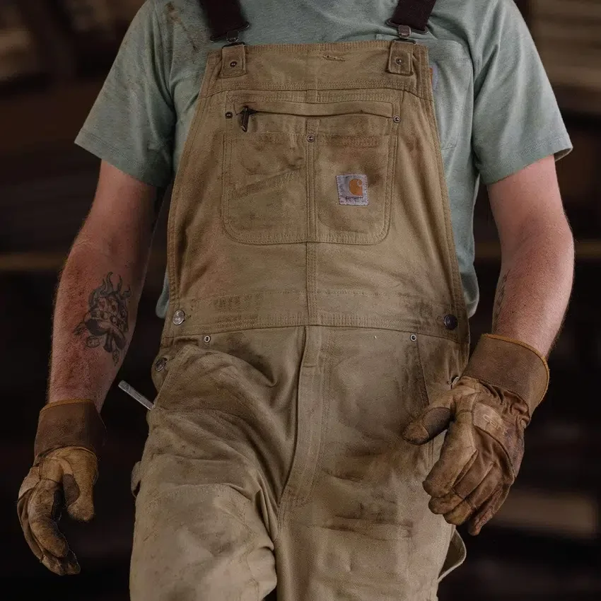 Rigby-Latzhose für Herren in lockerer Passform aus Canvas