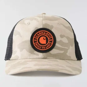 Ripstop-Trucker-Cap mit Mesh-Rückseite im Camo-Look