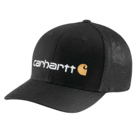 Rugged Flex™ – eng anliegende Canvas-Kappe mit Netzrückseite und Logo-Grafik