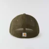 Rugged Flex™ – eng anliegende Canvas-Kappe mit Netzrückseite und Logo-Grafik