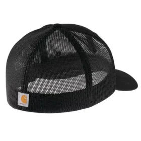 Rugged Flex™ – eng anliegende Canvas-Kappe mit Netzrückseite und Logo-Grafik