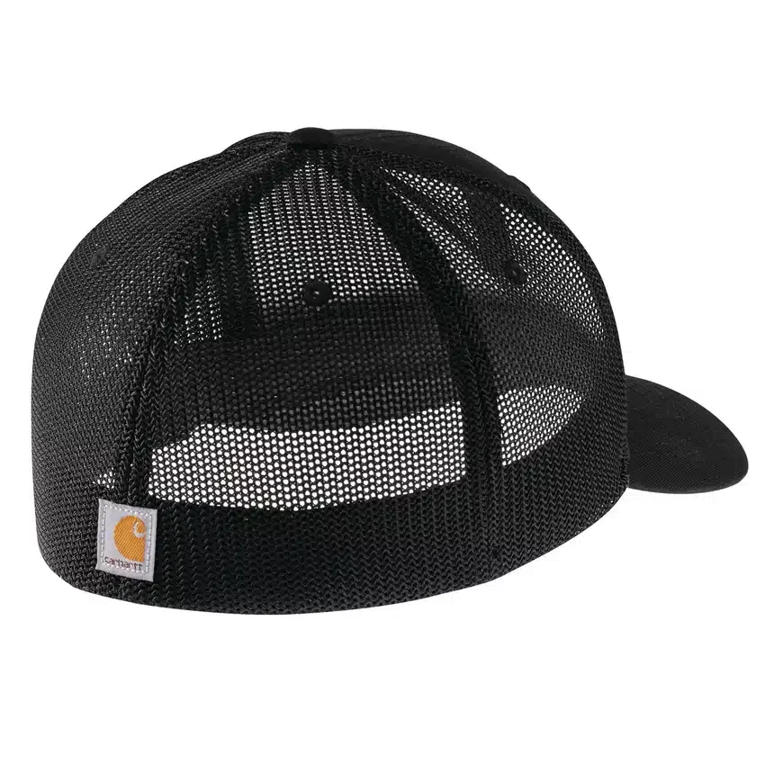 Rugged Flex™ – eng anliegende Canvas-Kappe mit Netzrückseite und Logo-Grafik