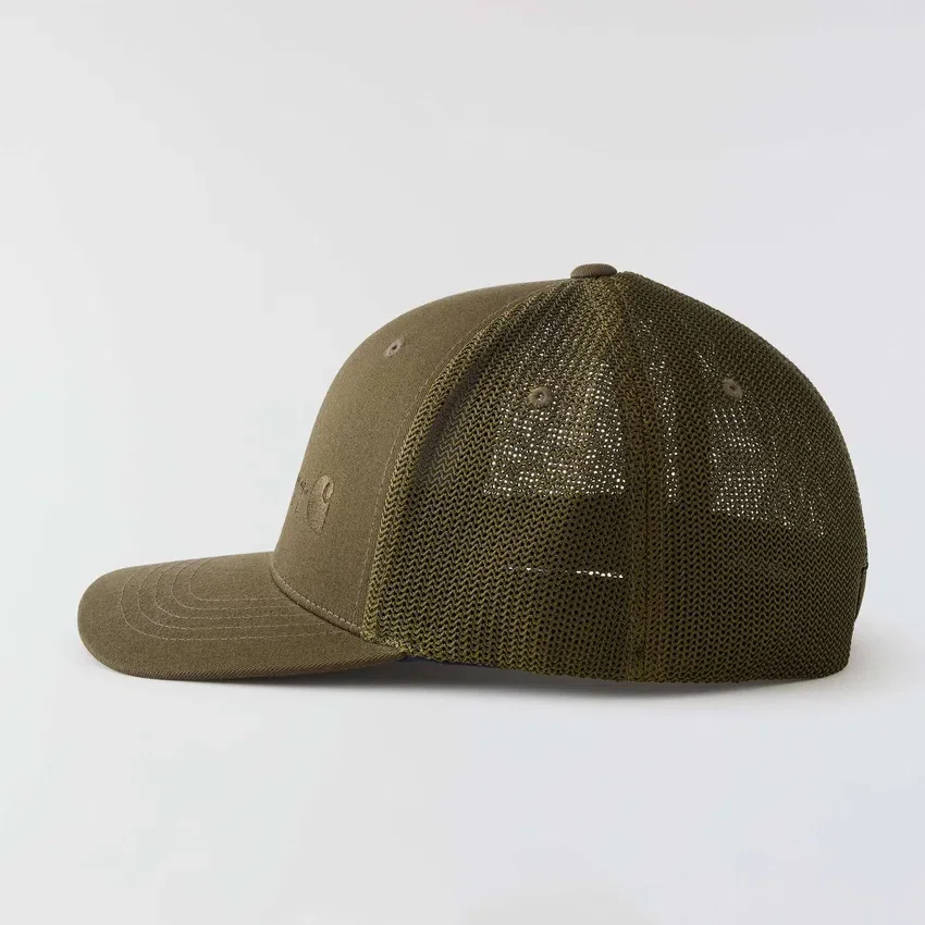 Rugged Flex™ – eng anliegende Canvas-Kappe mit Netzrückseite und Logo-Grafik