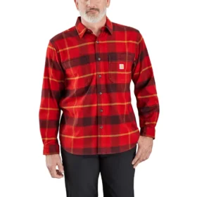 Rugged Flex® Langarm-Karohemd aus mittelschwerem Flanell in lockerer Passform