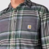 Rugged Flex™ Longsleeve-Karohemd aus mittelschwerem Flanell mit lockerem Schnitt