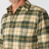Rugged Flex™ Longsleeve-Karohemd aus mittelschwerem Flanell mit lockerem Schnitt