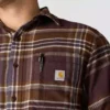 Rugged Flex™ Longsleeve-Karohemd aus mittelschwerem Flanell mit lockerem Schnitt