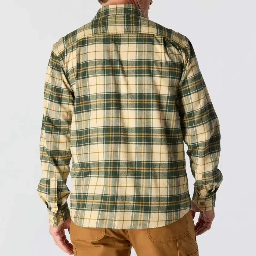 Rugged Flex™ Longsleeve-Karohemd aus mittelschwerem Flanell mit lockerem Schnitt