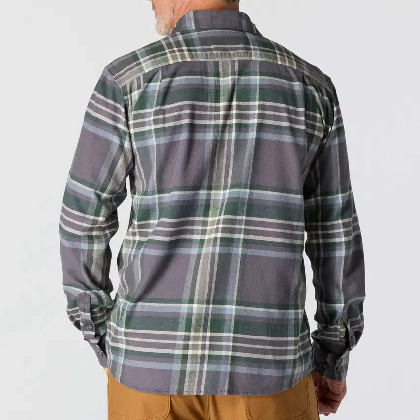 Rugged Flex™ Longsleeve-Karohemd aus mittelschwerem Flanell mit lockerem Schnitt