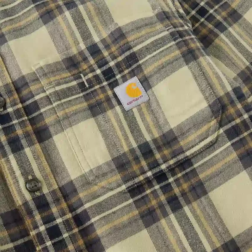 Rugged Flex™ Longsleeve-Karohemd aus mittelschwerem Flanell mit lockerem Schnitt