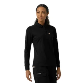 Rugged Flex® Rscu Heavyweight Langarm-Polo-Scrub-Oberteil für Damen