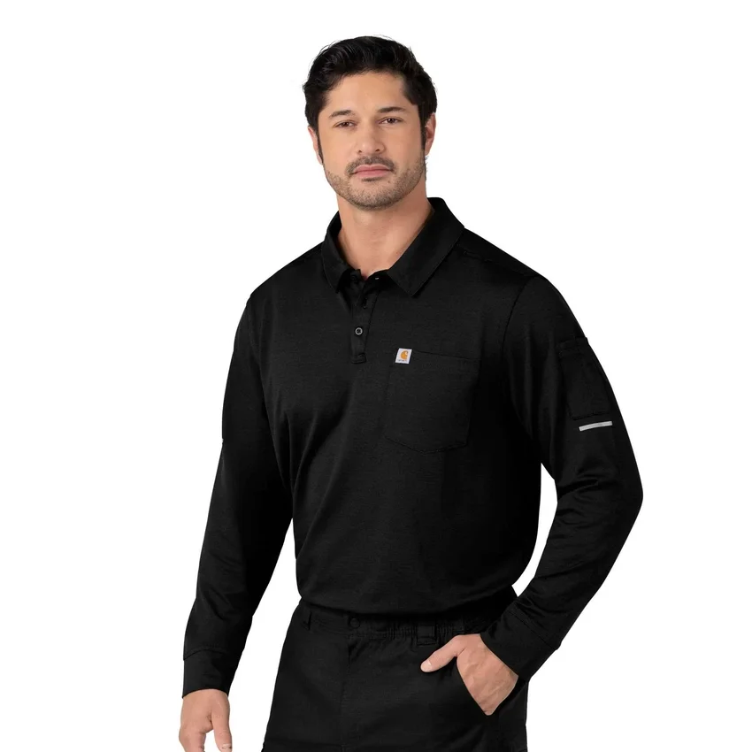 Rugged Flex® Rscu Schweres Langarm-Polo-Scrub-Oberteil