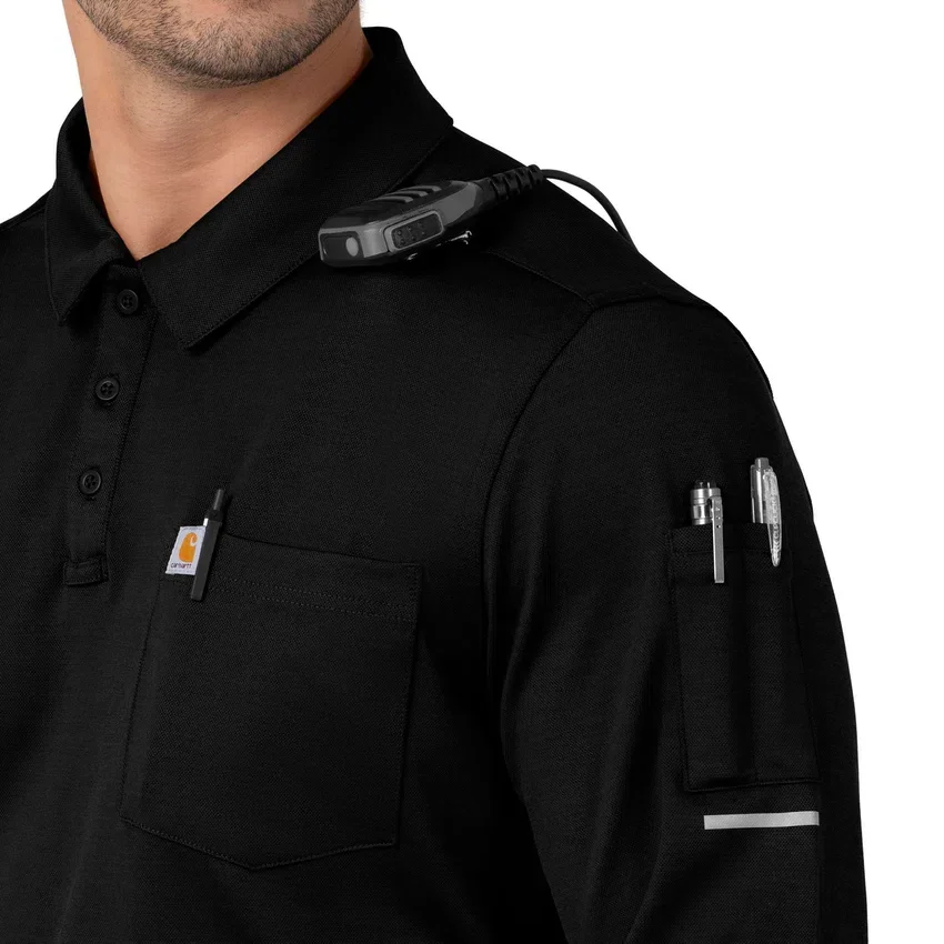 Rugged Flex® Rscu Schweres Langarm-Polo-Scrub-Oberteil