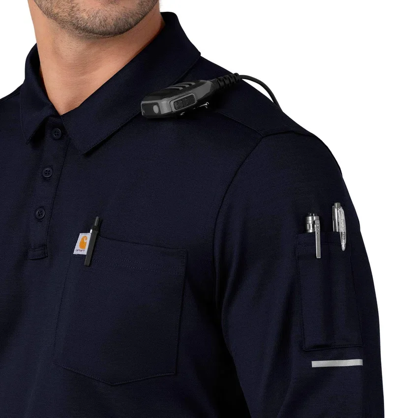 Rugged Flex® Rscu Schweres Langarm-Polo-Scrub-Oberteil