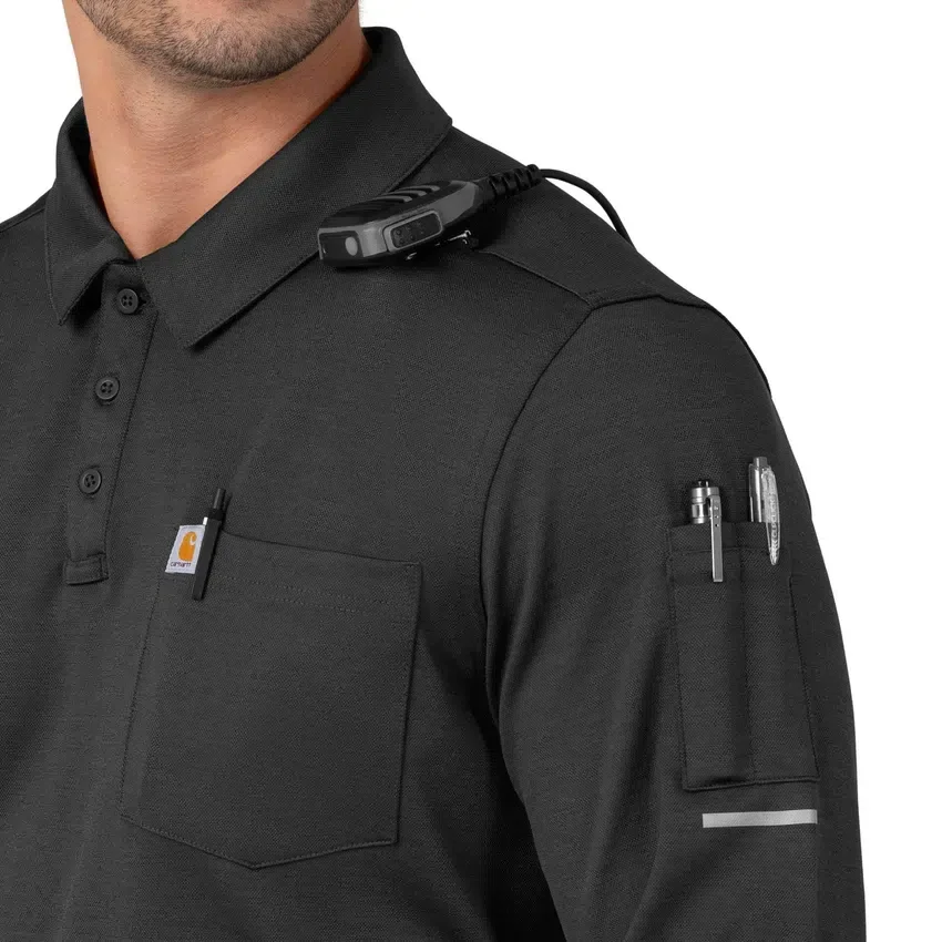 Rugged Flex® Rscu Schweres Langarm-Polo-Scrub-Oberteil