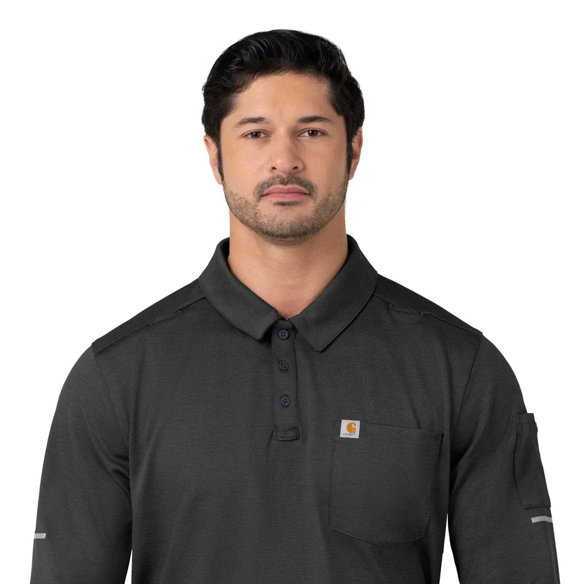 Rugged Flex® Rscu Schweres Langarm-Polo-Scrub-Oberteil
