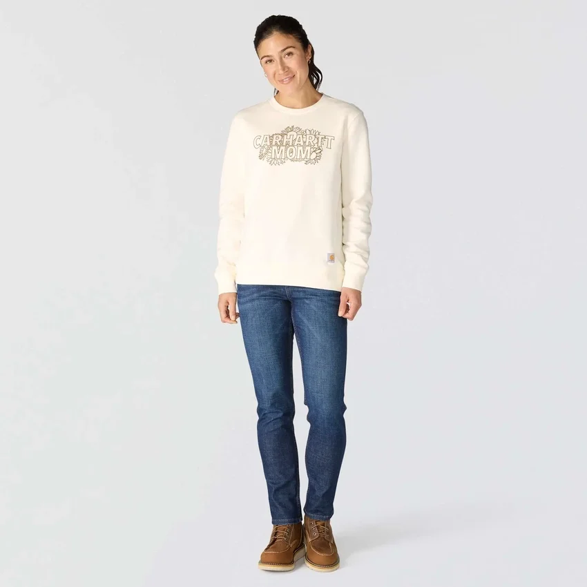 Sawyer-Sweatshirt für Damen mit Rundhalsausschnitt und Muttertags-Motiv