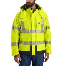 Sherwood Herren-Regenjacke mit hoher Sichtbarkeit der Klasse 3, isoliert: Rain Defender Jacke