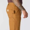 Slim Tapered Rugged Flex Duck-Arbeitshose für Herren mit doppelten Knieverstärkungen